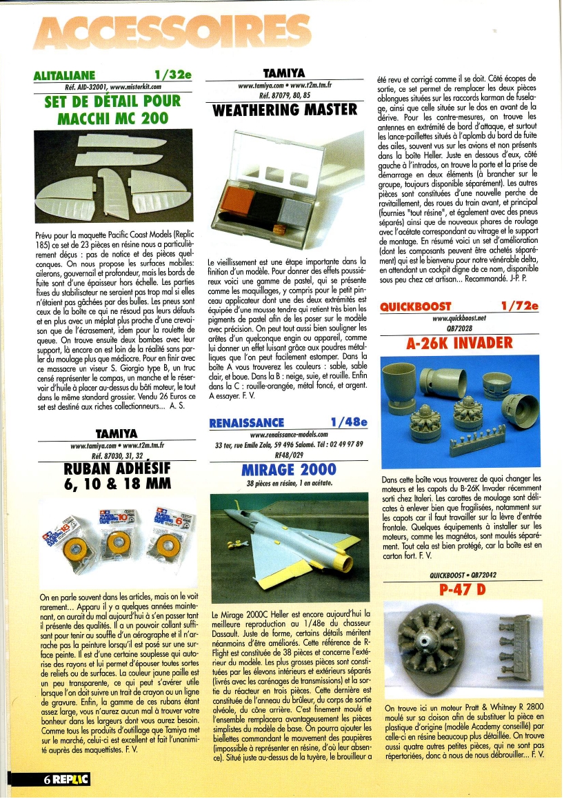 Replic 187 - Potez 631, Ju-88, Typhoon, Resin